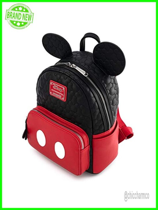 Quilted Faux Leather Mini Backpack with Applique and Embroidered Details main image 6
